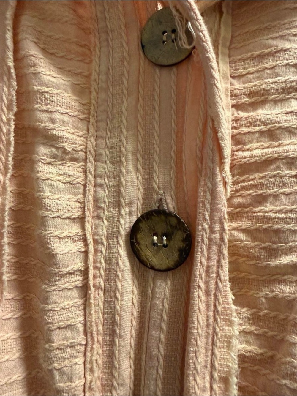 Oli & Hali Peach Textured Button-Front Shirt - Picture 4 of 7